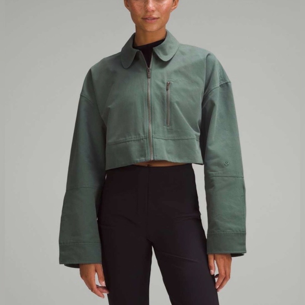 Rare Lululemon Glyde 2-in-1 Adaptable Jacket Coat Dark Forest Size M NWOT - Picture 3 of 12